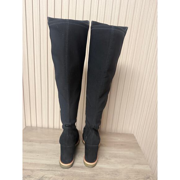 Veronica Beard Andora Knee-High Wedge Boot in Black Size 5.5M - Picture 8 of 16